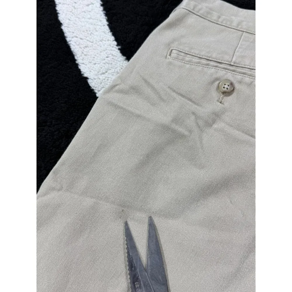 VINTAGE Polo Ralph Lauren Shorts Mens 40x6 Tan Chino Andrew Short Cotton Beach